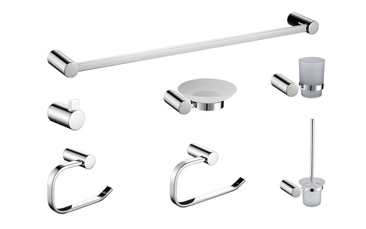 7-Piece Chrome Bathroom Accessories Set
