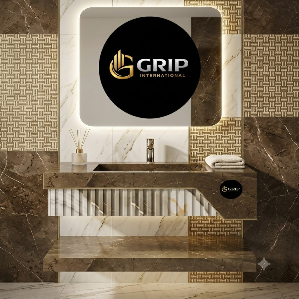 Imperial White Vanity – Elegant Marble Finish