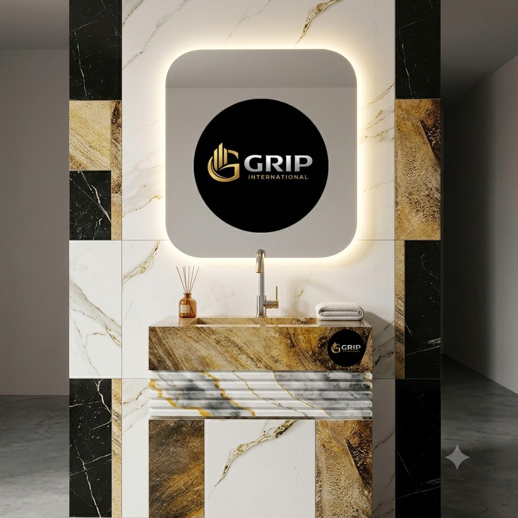 Golden Marble Vanity – Classic Luxury